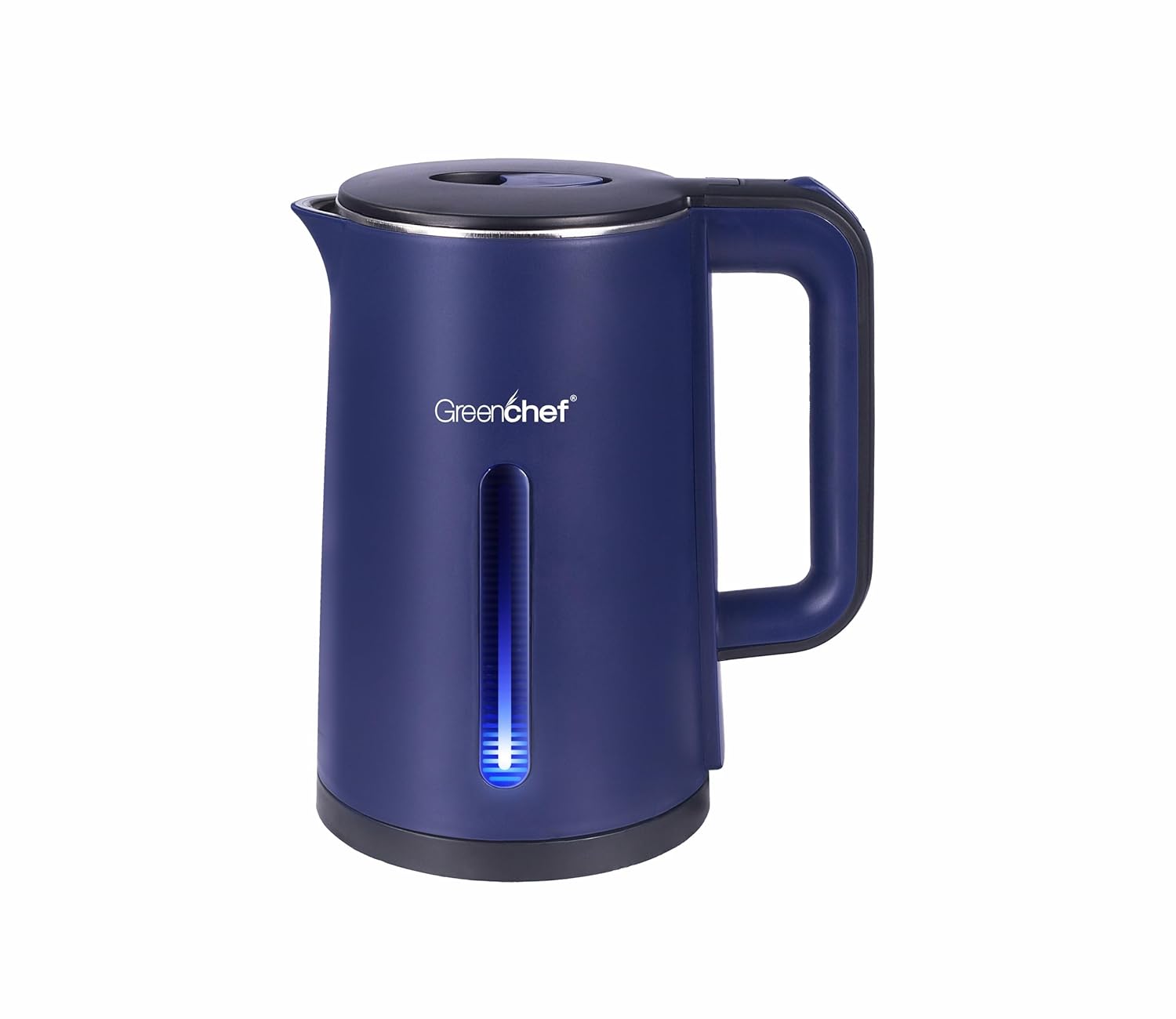 Greenchef Glitter Cordless Pot with cool touch body 1500 watts Blue Electric Kettle Auto shut off